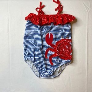 Mudpie blue stripes with crab